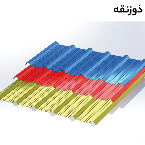 ورق شیروانی طرح شادولاین ذوزنقه
