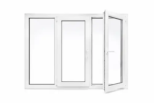 پنجره UPVC سفید دوجداره با عایق حرارتی و صوتی